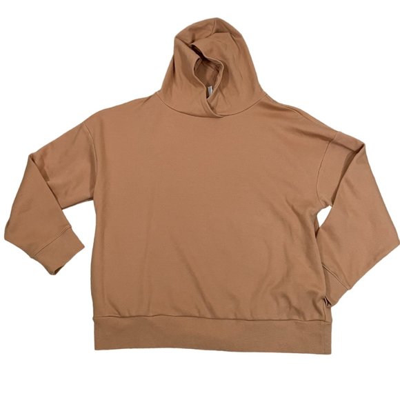 Fabletics NEW Without Tag Womens Eco Go-To Pocket Hoodie in Tan Size L - Picture 6 of 11